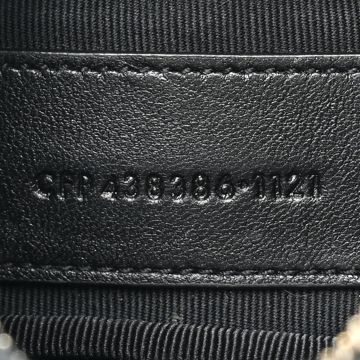 Saint Laurent Calfskin Matelasse Monogram Key Pouch Black 7 of 13