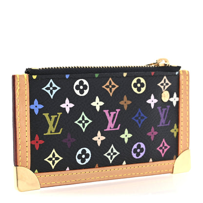 Louis Vuitton Monogram Multicolor Key Pouch Black 3 of 6