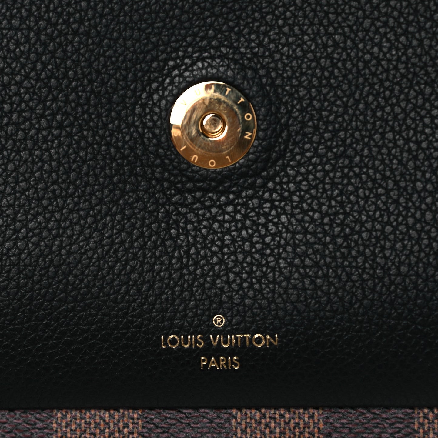 Damier Ebene Vavin Chain Wallet Black
