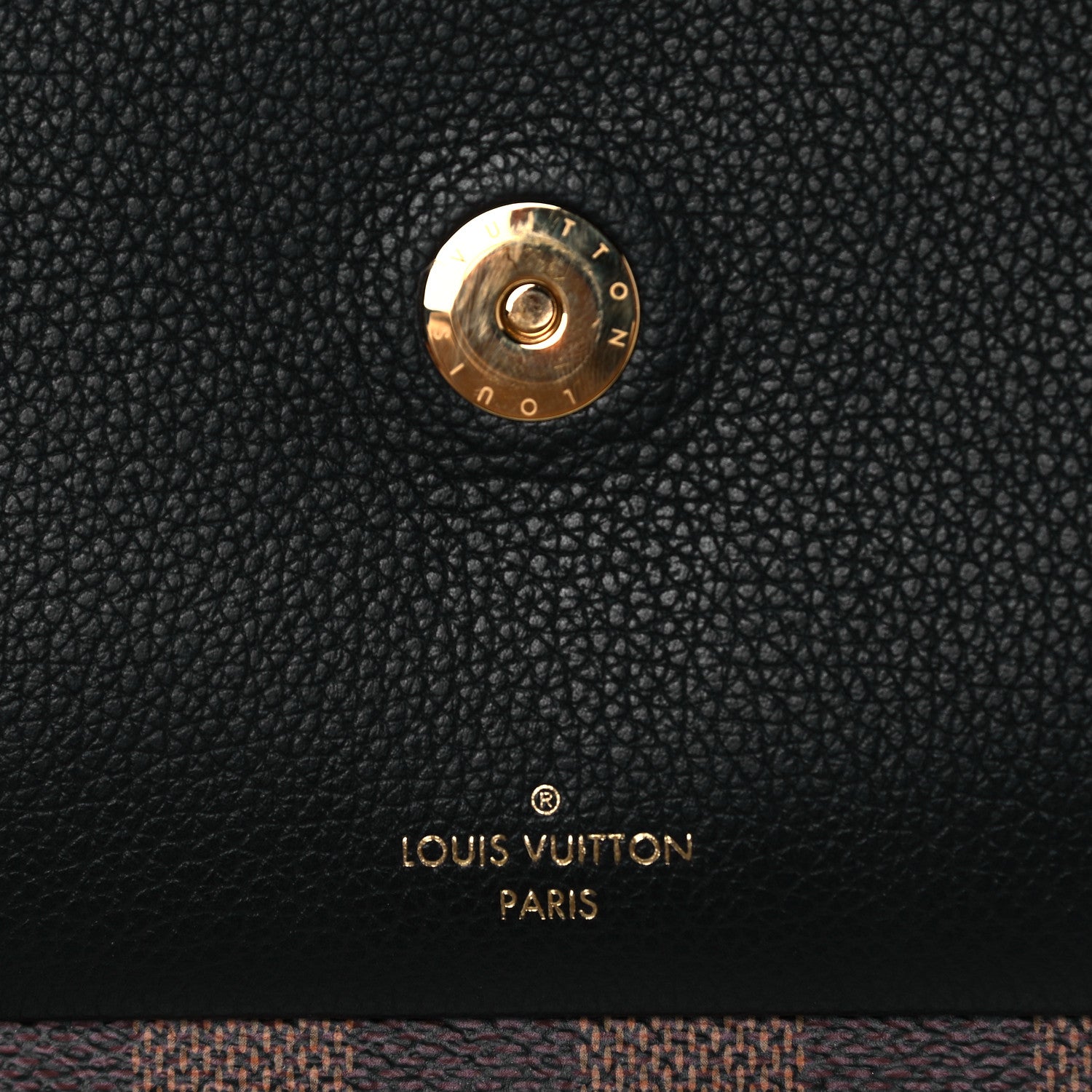 Louis Vuitton Damier Ebene Vavin Chain Wallet Black 7 of 8