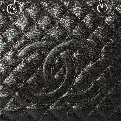 Chanel Caviar Quilted Grand Shopping Tote GST Dark Brown 9 of 9