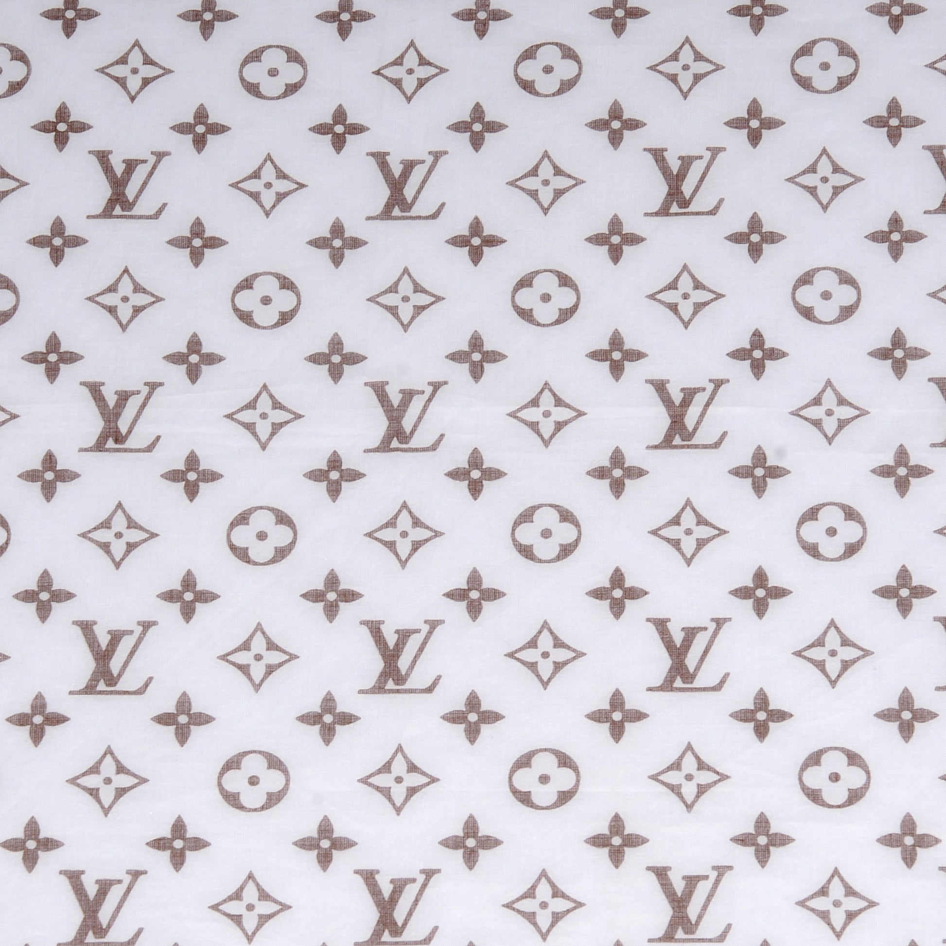 Louis Vuitton Cotton Monogram Cerises Scarf White 1 of 4