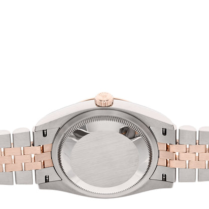 Rolex Stainless Steel 18K Everose Gold 36mm Oyster Perpetual Datejust Watch Silver Palm 126201 4 of 5