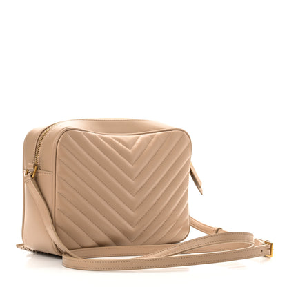 Saint Laurent Calfskin Matelasse Monogram Lou Camera Bag Dark Latte 2 of 9