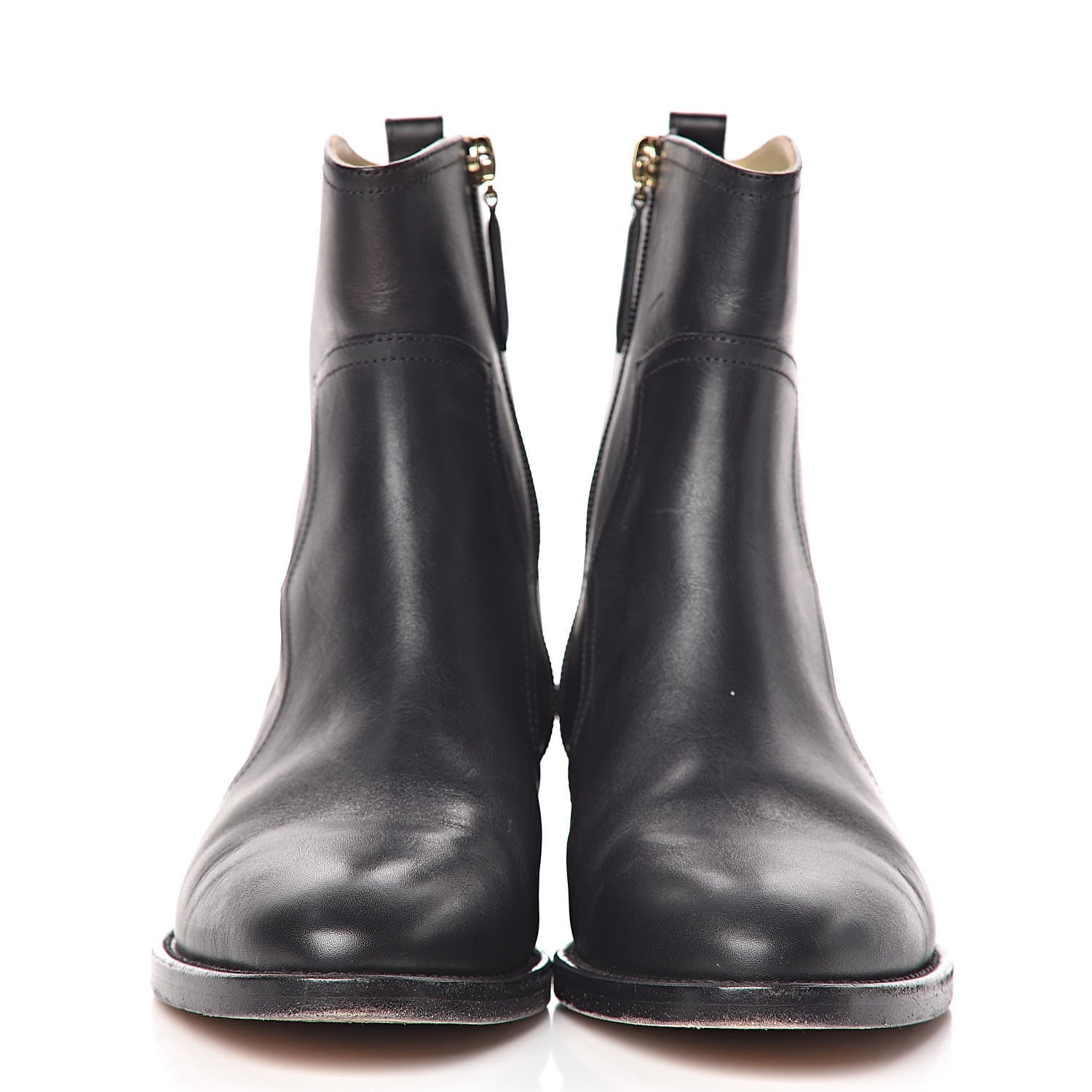 Chanel Calfskin Paris Dallas Zip Ankle Boots 37 Black 2 of 16