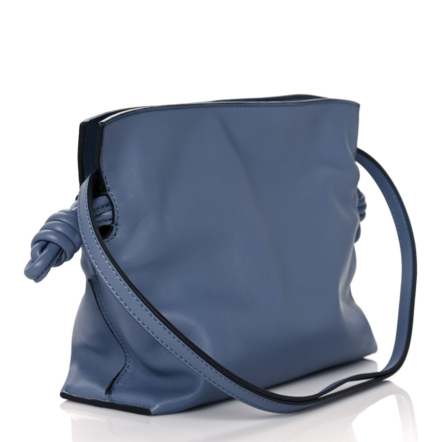 Loewe Calfskin Mini Flamenco Knot Bag Indigo Tan 3 of 11
