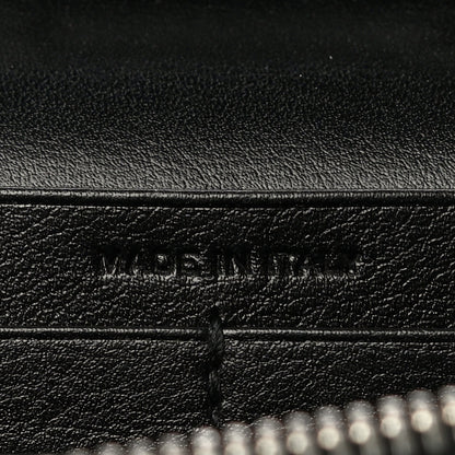 Saint Laurent Calfskin Heart Studded Monogram Chain Wallet Black 6 of 17