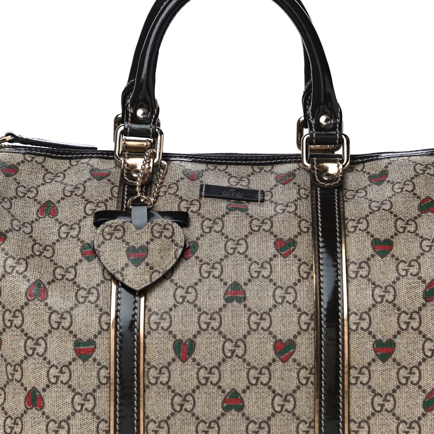 GG Plus Monogram Hearts Medium Joy Boston Dark Brown