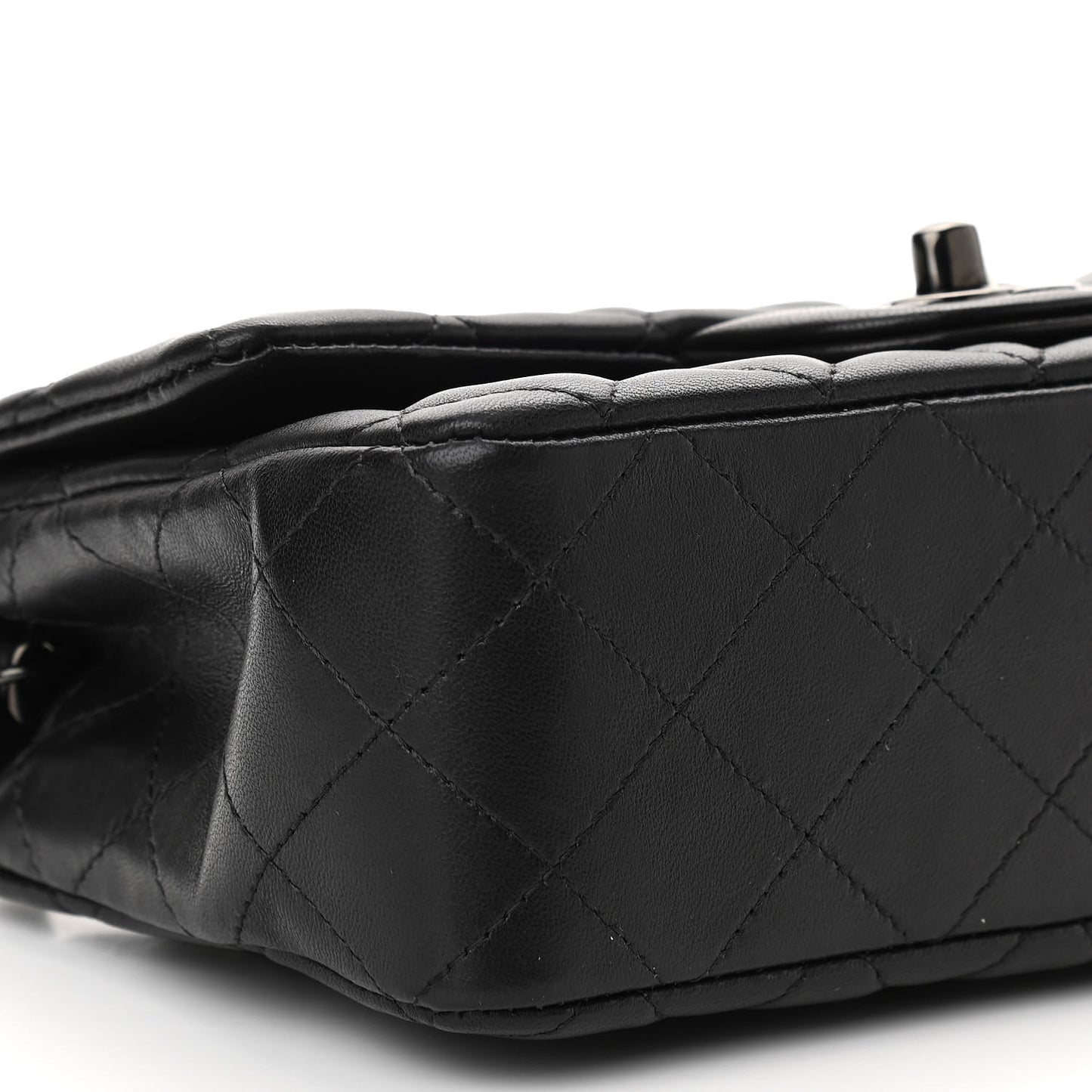 Lambskin Quilted Mini Rectangular Flap So Black