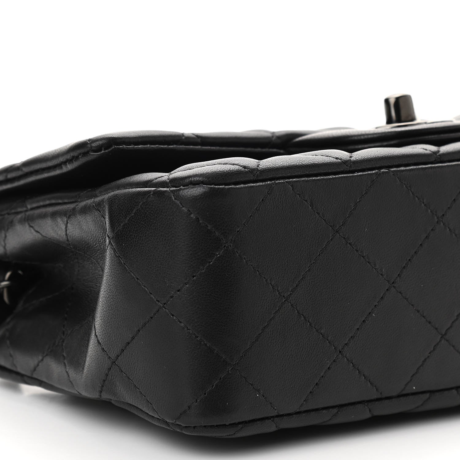 Chanel Lambskin Quilted Mini Rectangular Flap So Black 9 of 11