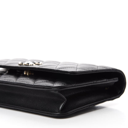 Chanel Caviar Quilted Coco Candy Wallet On Chain WOC Black 7 of 12