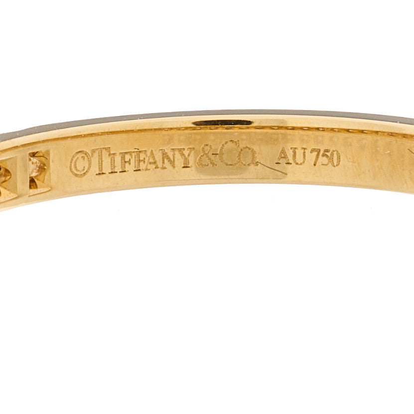 18K Yellow Gold Diamond Soleste Half Eternity Band Ring 47 4