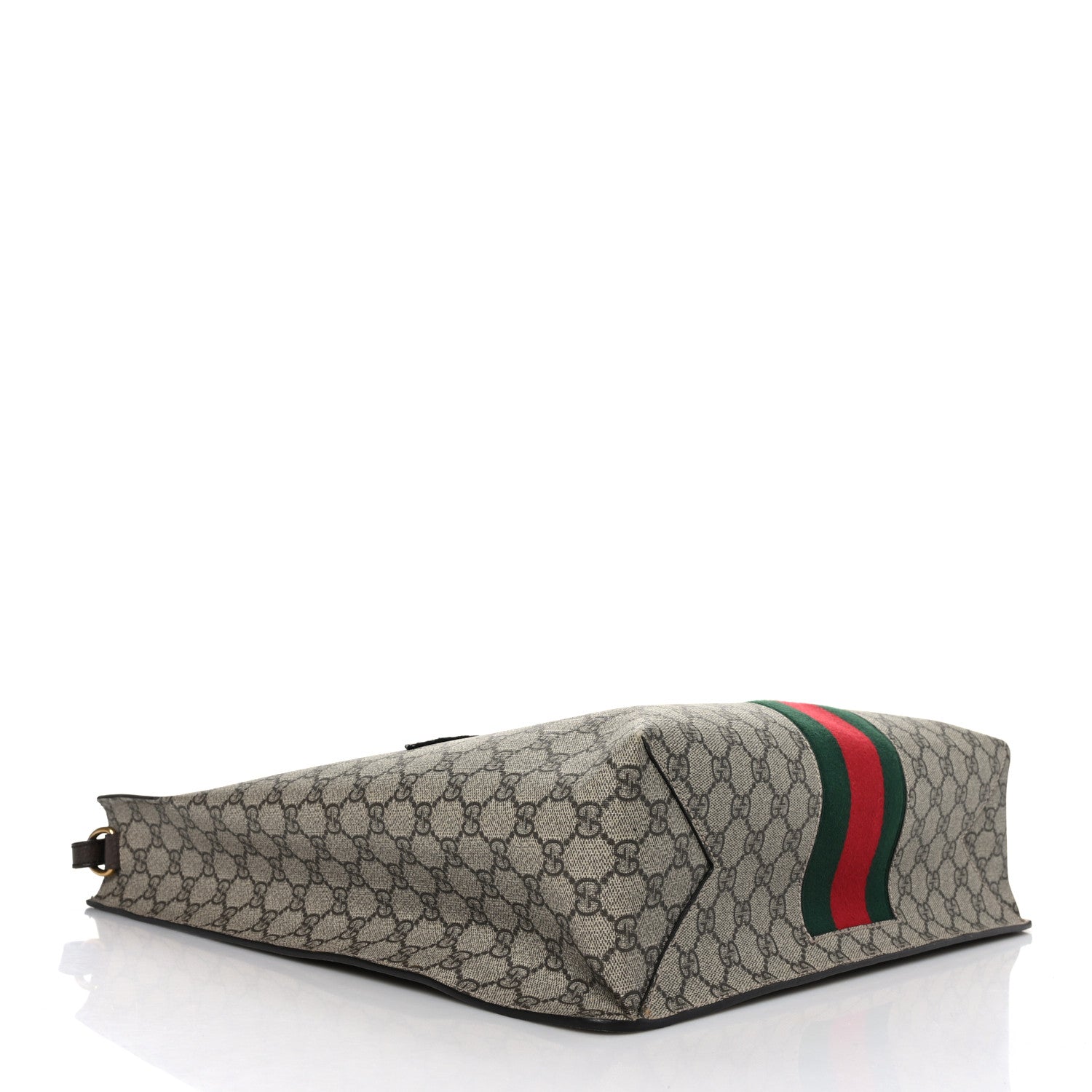 Gucci GG Supreme Monogram Web Animalier Bee Vertical Tote Brown 4 of 9