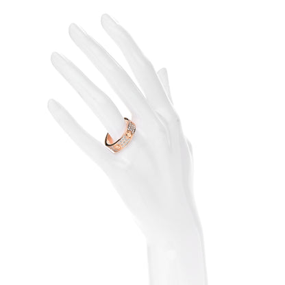 Cartier 18K Pink Gold Diamond 6.5mm LOVE Paved Ring 60 9 2 of 5