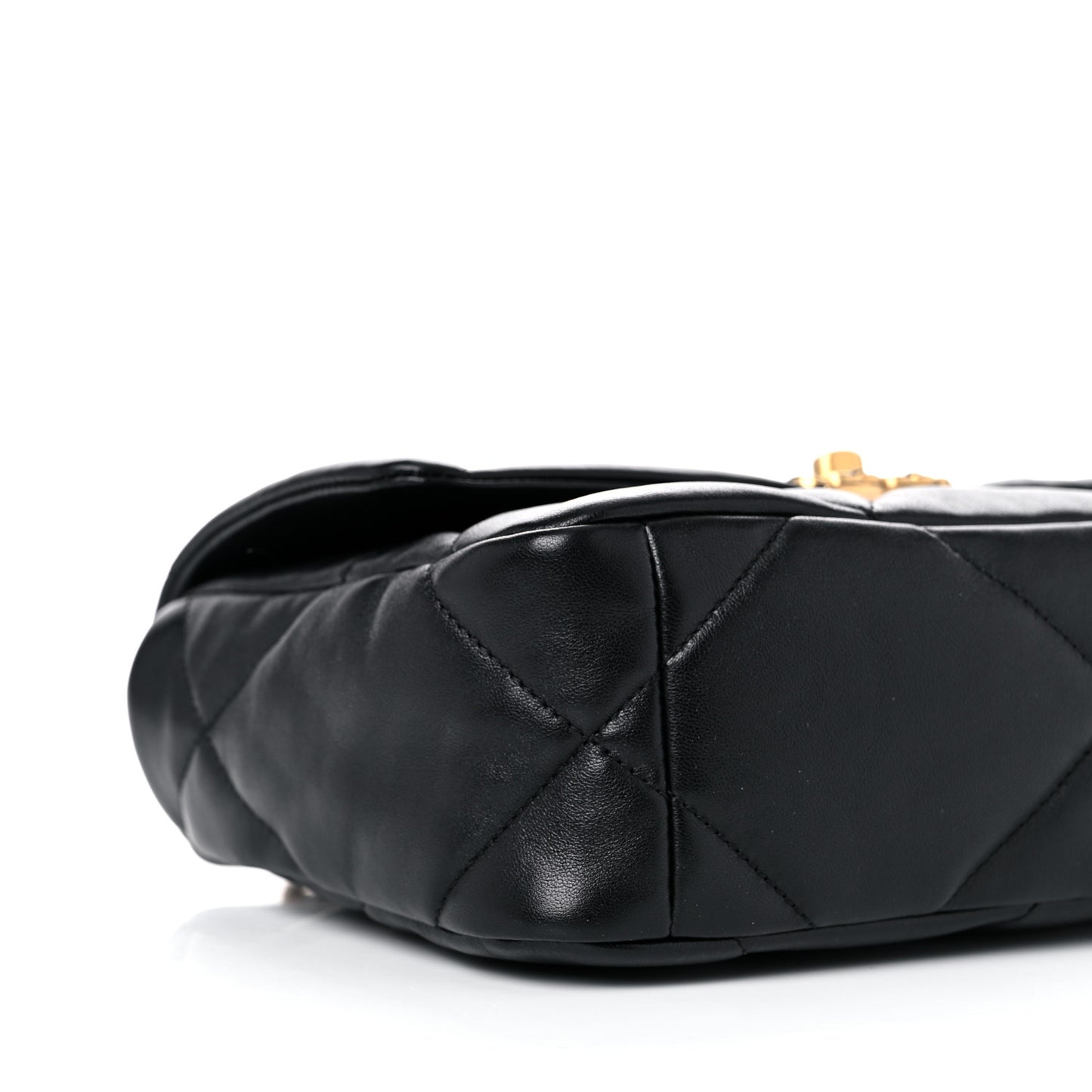 Lambskin Quilted Medium Chanel 19 Flap Black