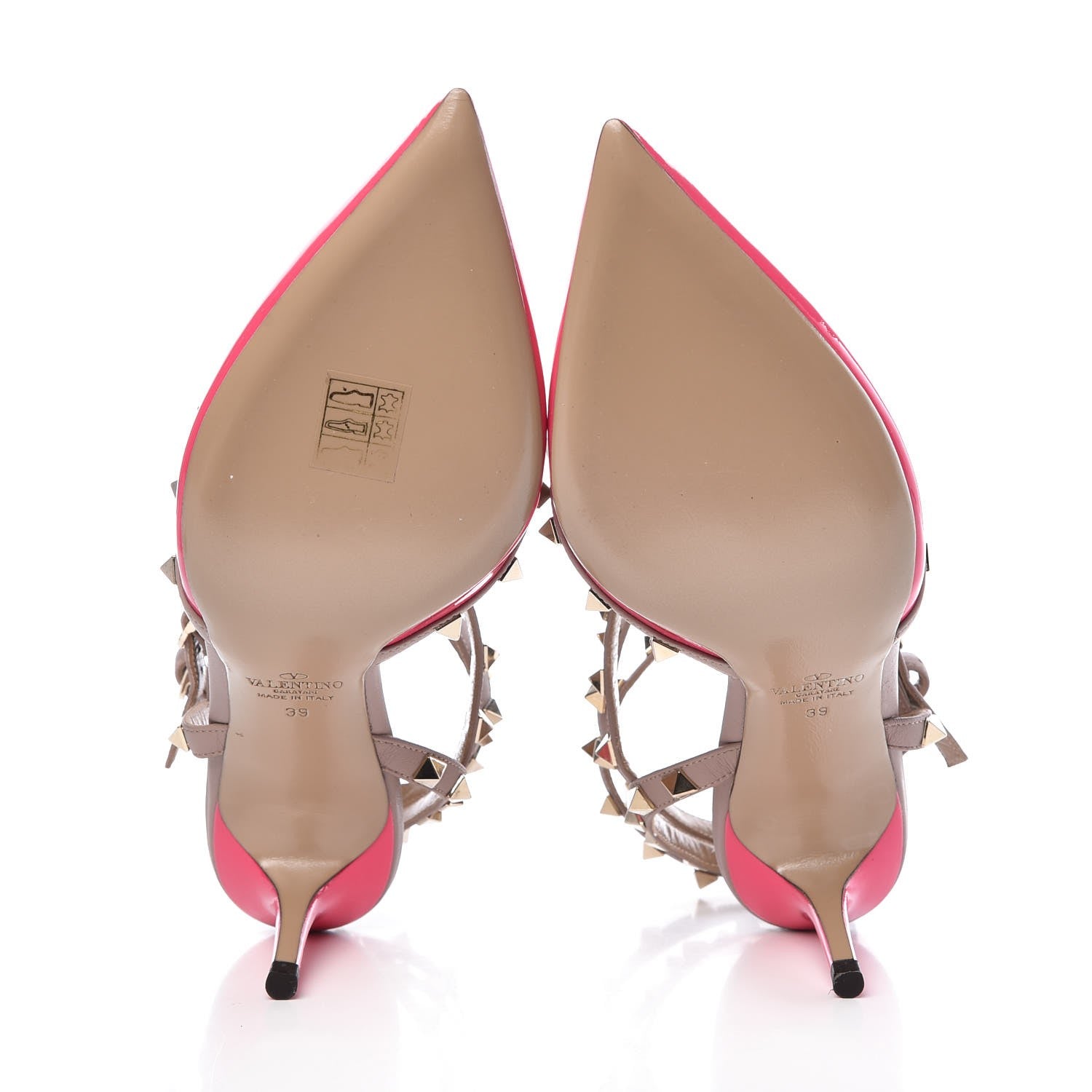 Valentino Garavani Patent Nappa Rockstud Ankle Strap 65mm Pumps 39 Peony Poudre 5 of 8