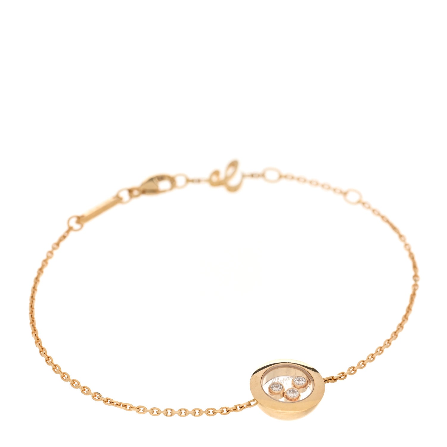 Chopard 18K Yellow Gold Diamond Happy Diamonds Icons Bracelet 1 of 3