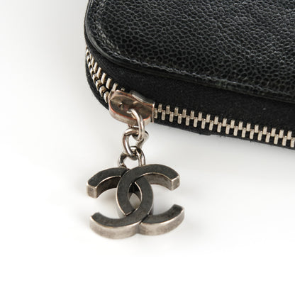 Chanel Caviar Outdoor Ligne Zip Around Wallet Black 2 of 10