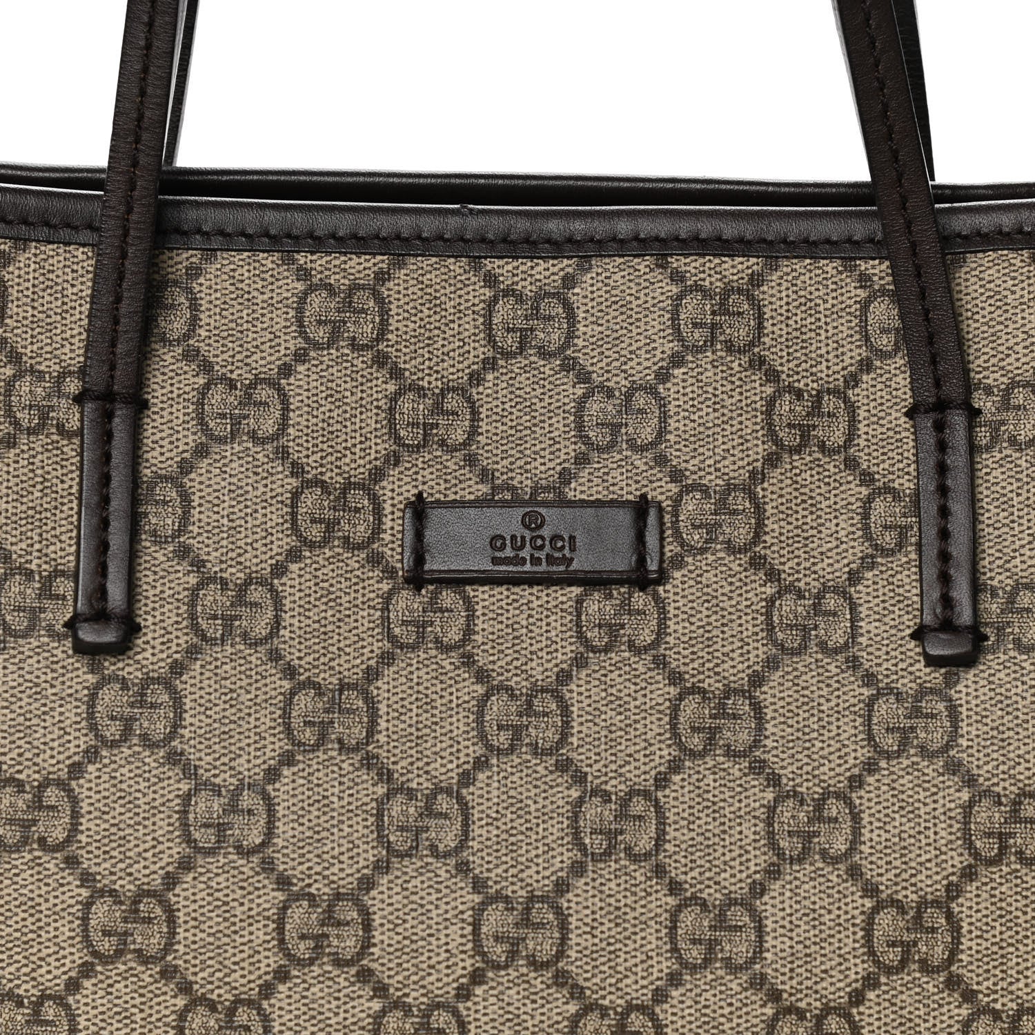 Gucci GG Supreme Monogram Small Zippered Tote Dark Brown 8 of 12