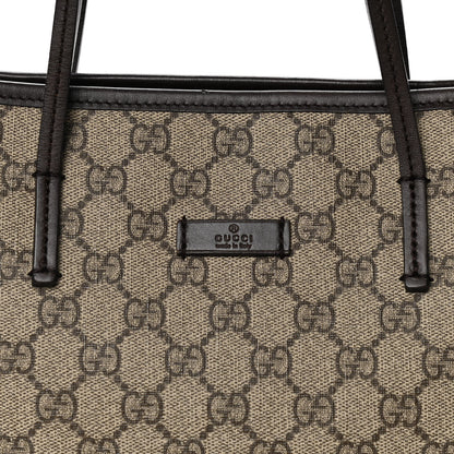 Gucci GG Supreme Monogram Small Zippered Tote Dark Brown 8 of 12