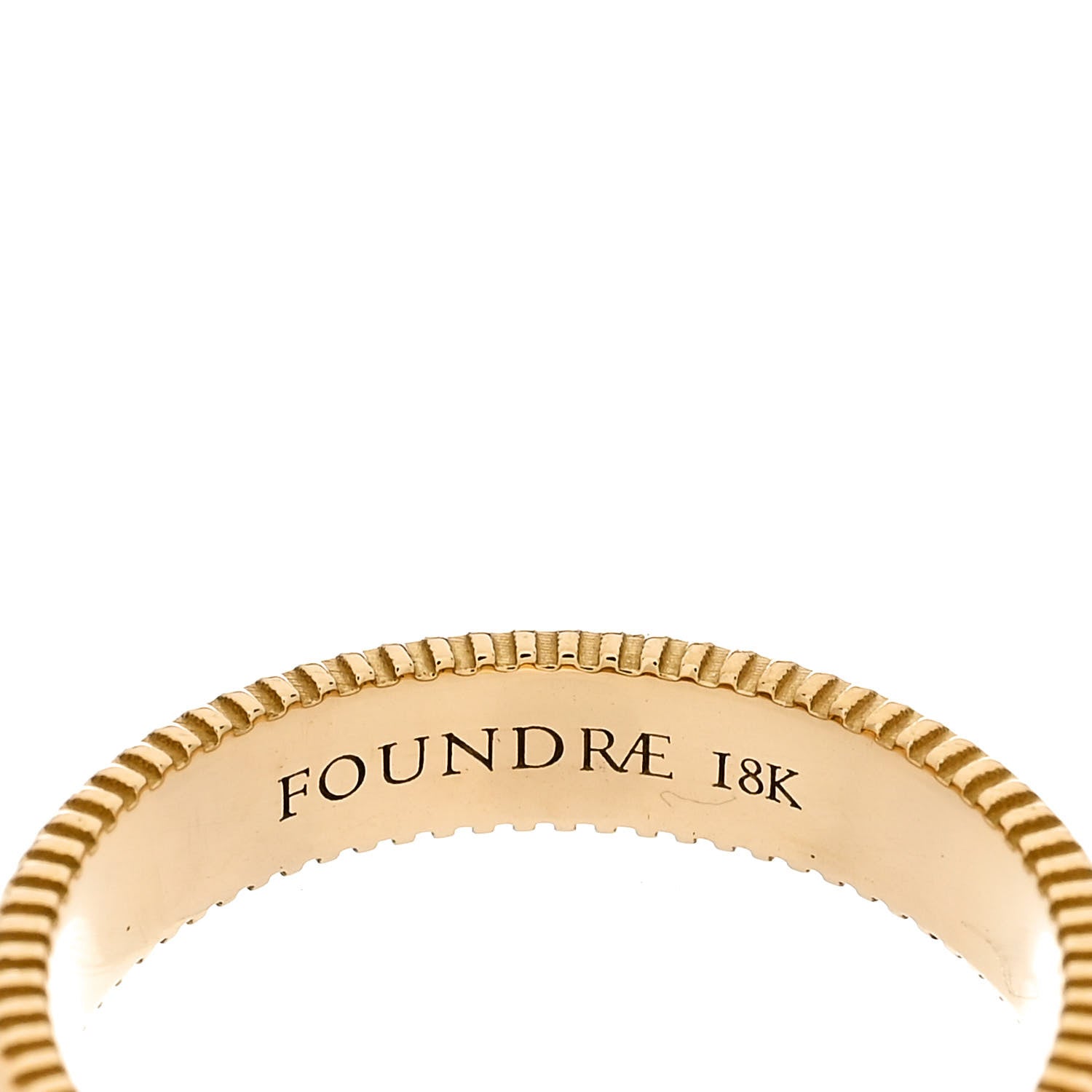 Foundrae 18K Yellow Gold Cor Ad Cor Edge Ring 53 6.5 4 of 7