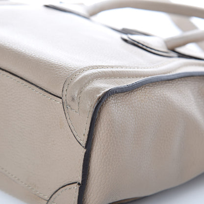 Celine Drummed Calfskin Nano Luggage Dune 16 of 16