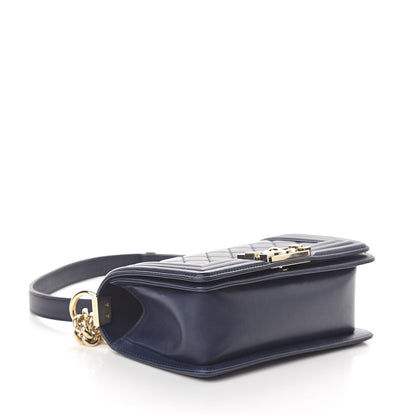 Chanel Lambskin Quilted Small Boy Flap Navy 4 of 9