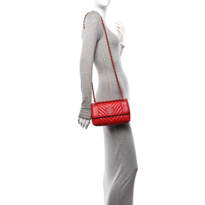 Chanel Calfskin Quilted Medium Daily Chevron Flap Red 2 of 12