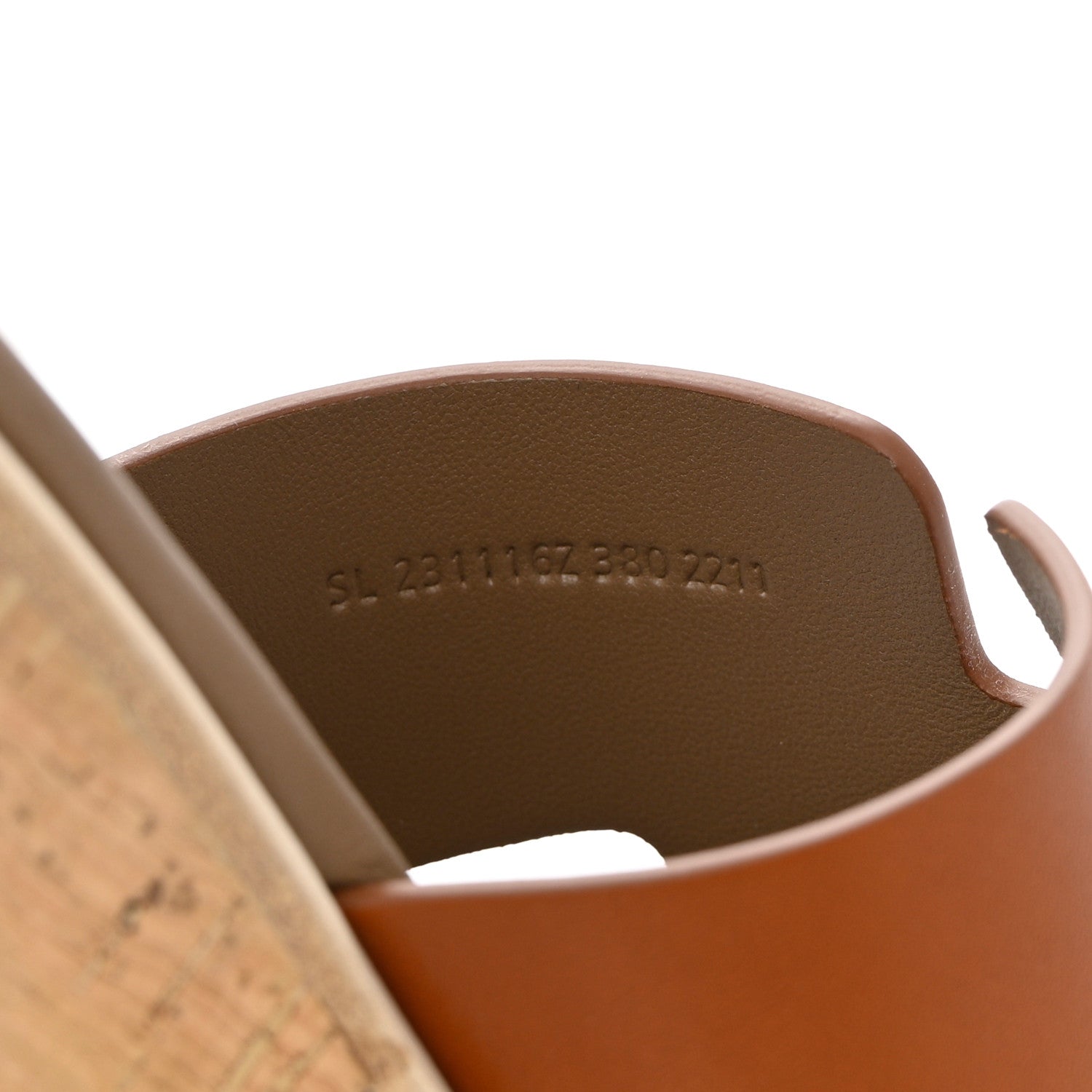 Hermes Calfskin Cork Eze 30 Sandals 38 Marron Glaise 8 of 9