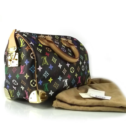 Louis Vuitton Monogram Multicolor Speedy 30 Black 3 of 9