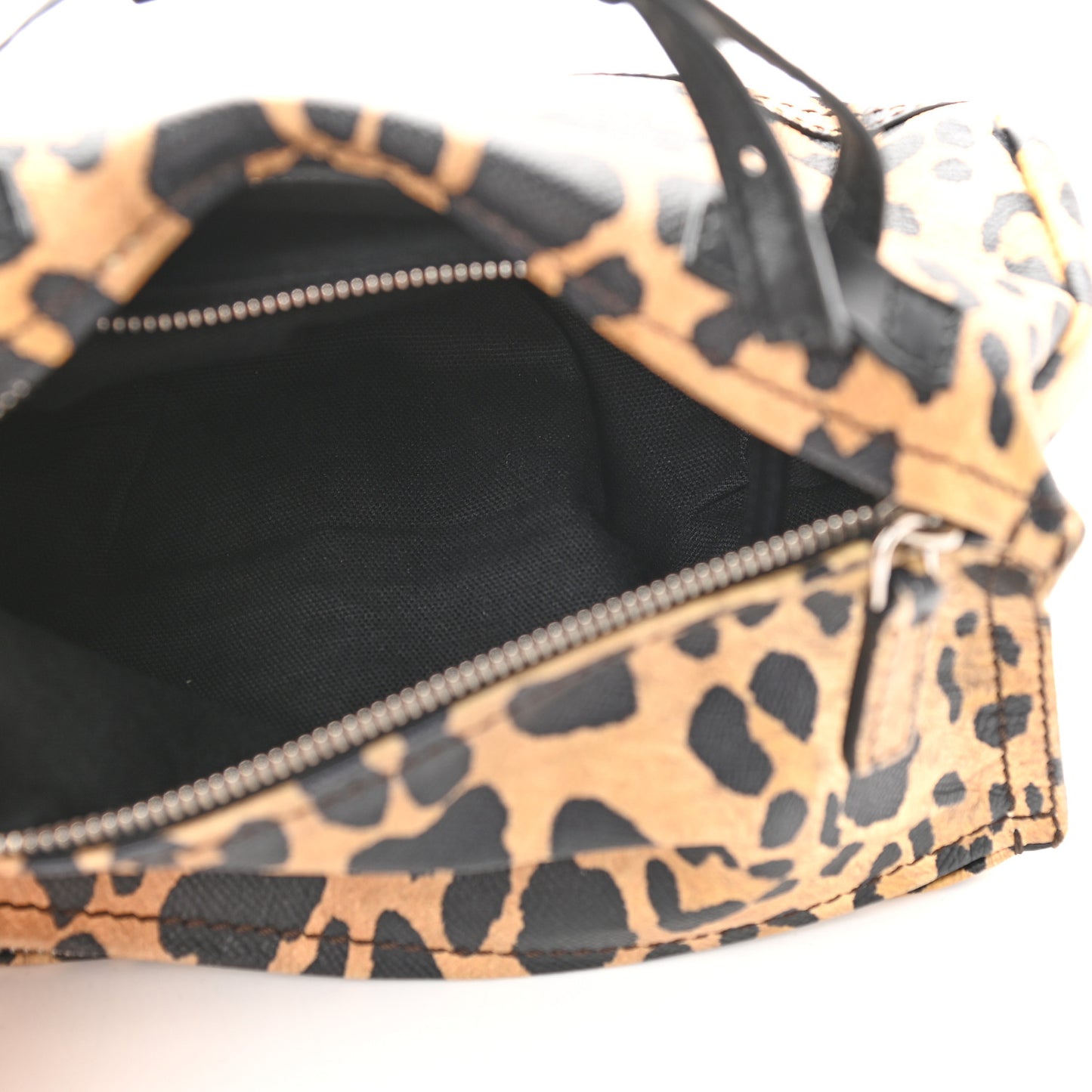 Calfskin Leopard Print Mini Pandora Multicolor