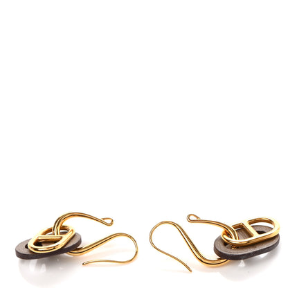 Hermes Swift O'Maillon Earrings Etoupe 3 of 8