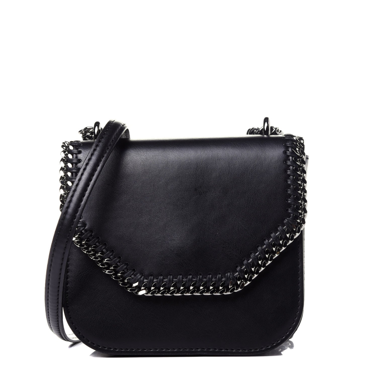 Stella McCartney Eco Alter Nappa Medium Falabella Box Shoulder Bag Black 1 of 12