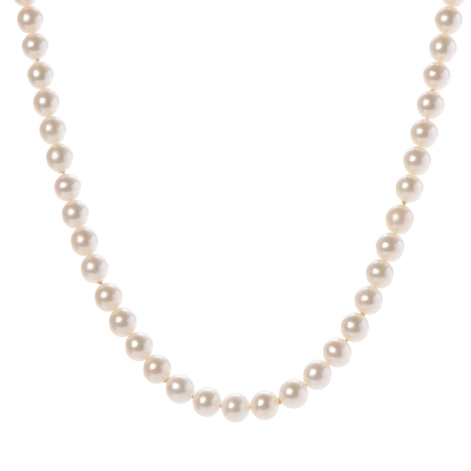 Tiffany Sterling Silver Ziegfeld 6mm Pearl necklace 1 of 7