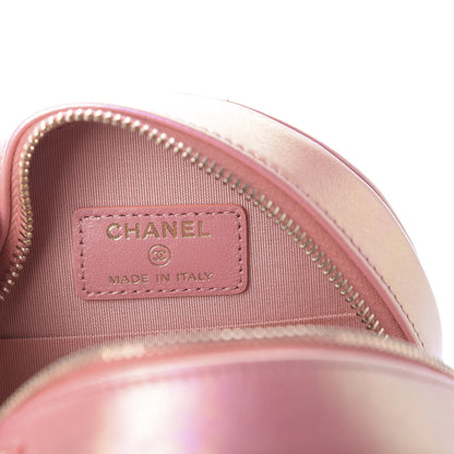 Chanel Iridescent Calfskin Quilted 19 Round Clutch With Chain Pink 8 of 10