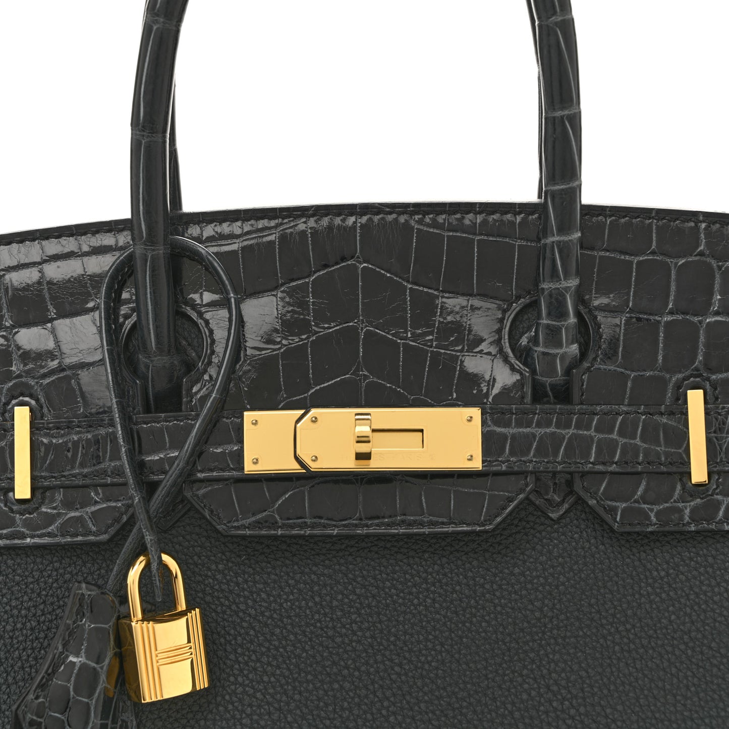 Togo Shiny Niloticus Crocodile Birkin Touch 30 Vert Rousseau
