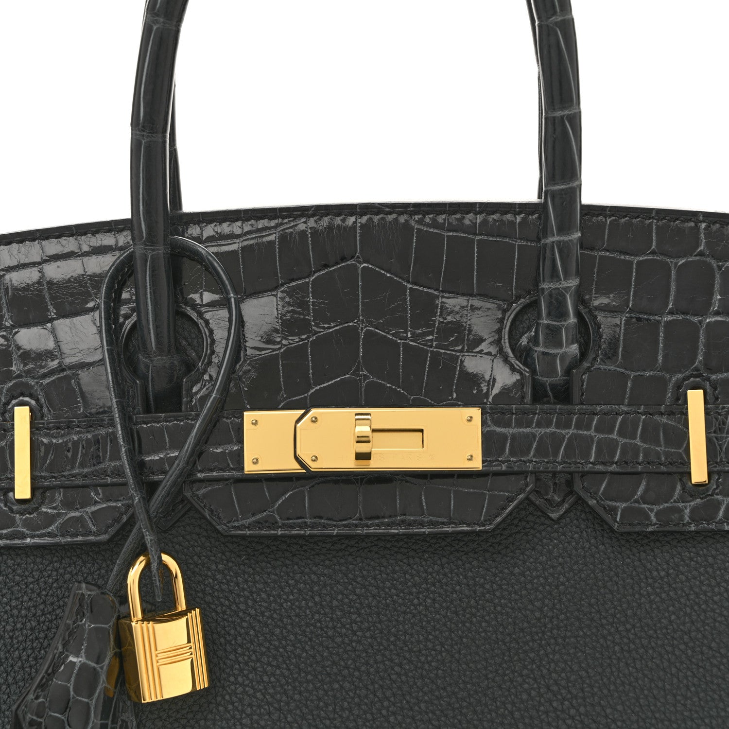 Hermes Togo Shiny Niloticus Crocodile Birkin Touch 30 Vert Rousseau 8 of 14