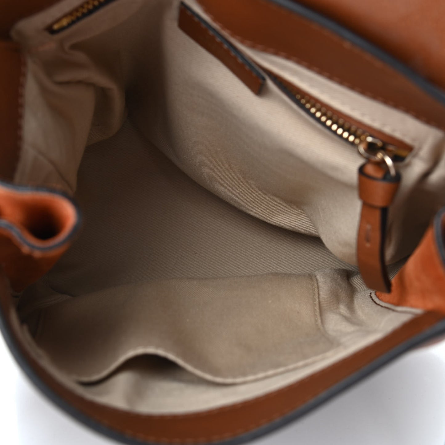 Suede Calfskin Small Faye Backpack Tan