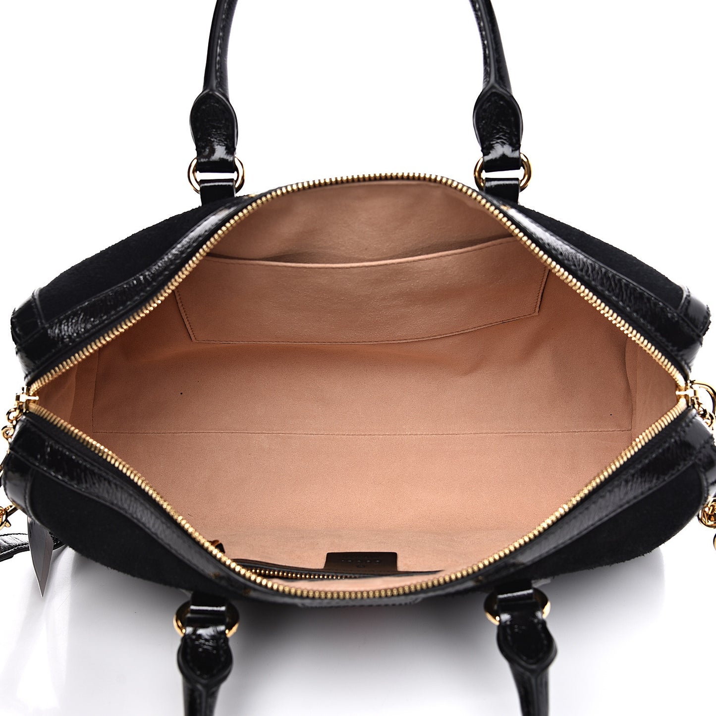 Suede Patent GG Web Medium Ophidia Boston Black
