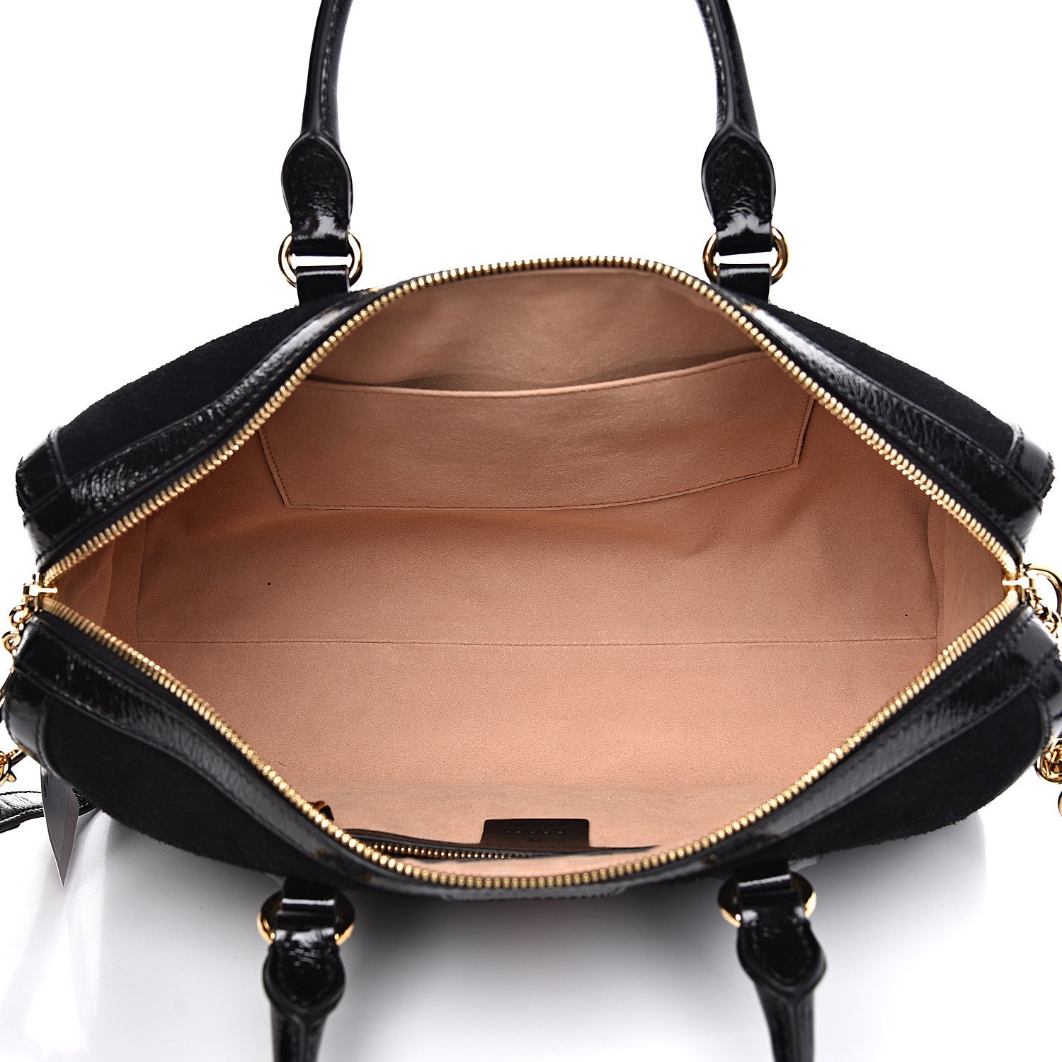 Gucci Suede Patent GG Web Medium Ophidia Boston Black 5 of 11