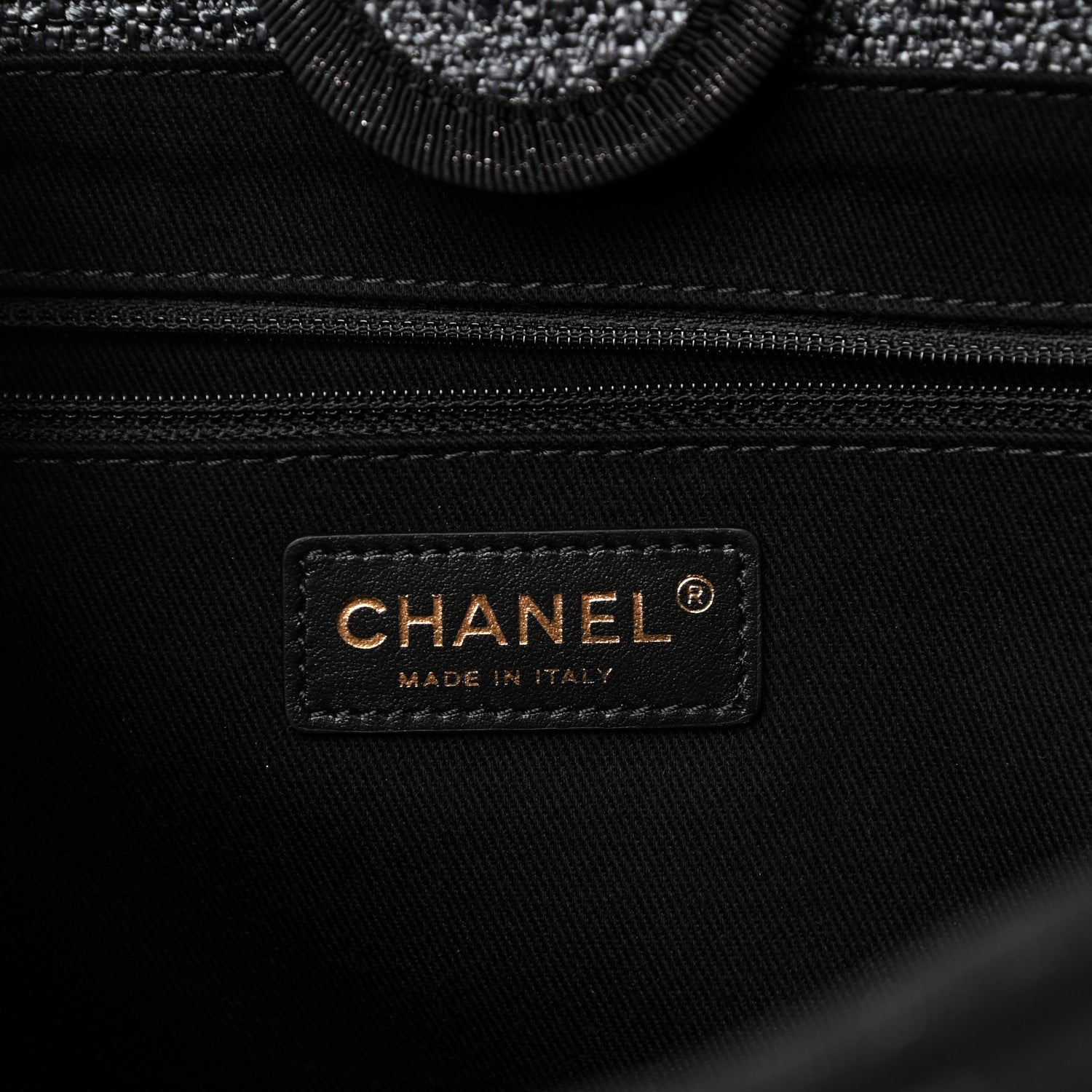 Chanel Lurex Boucle Small Deauville Tote Black 6 of 11