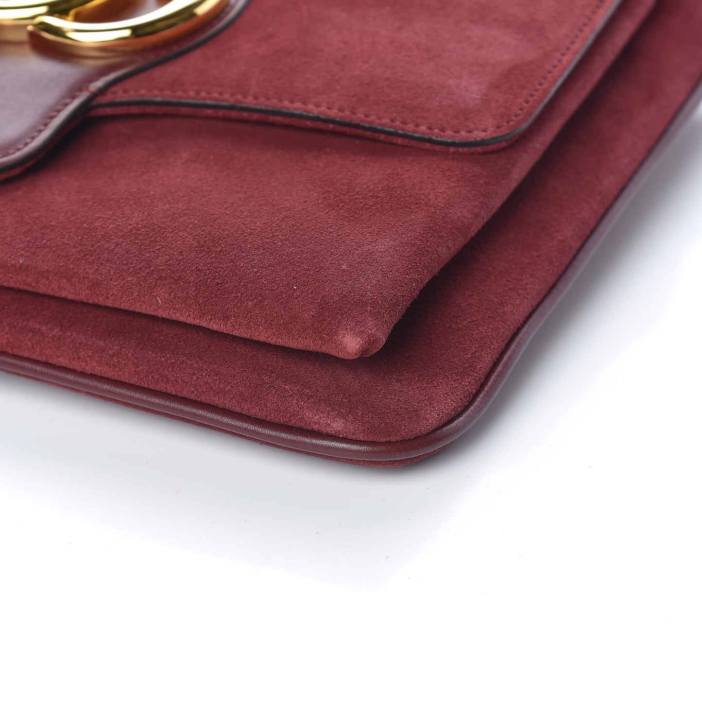 Suede Medium Arli Flap Shoulder Bag Vintage Bordeaux