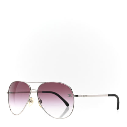 Chanel Metal Aviator CC Sunglasses 4189-T-Q Pink 1 of 7