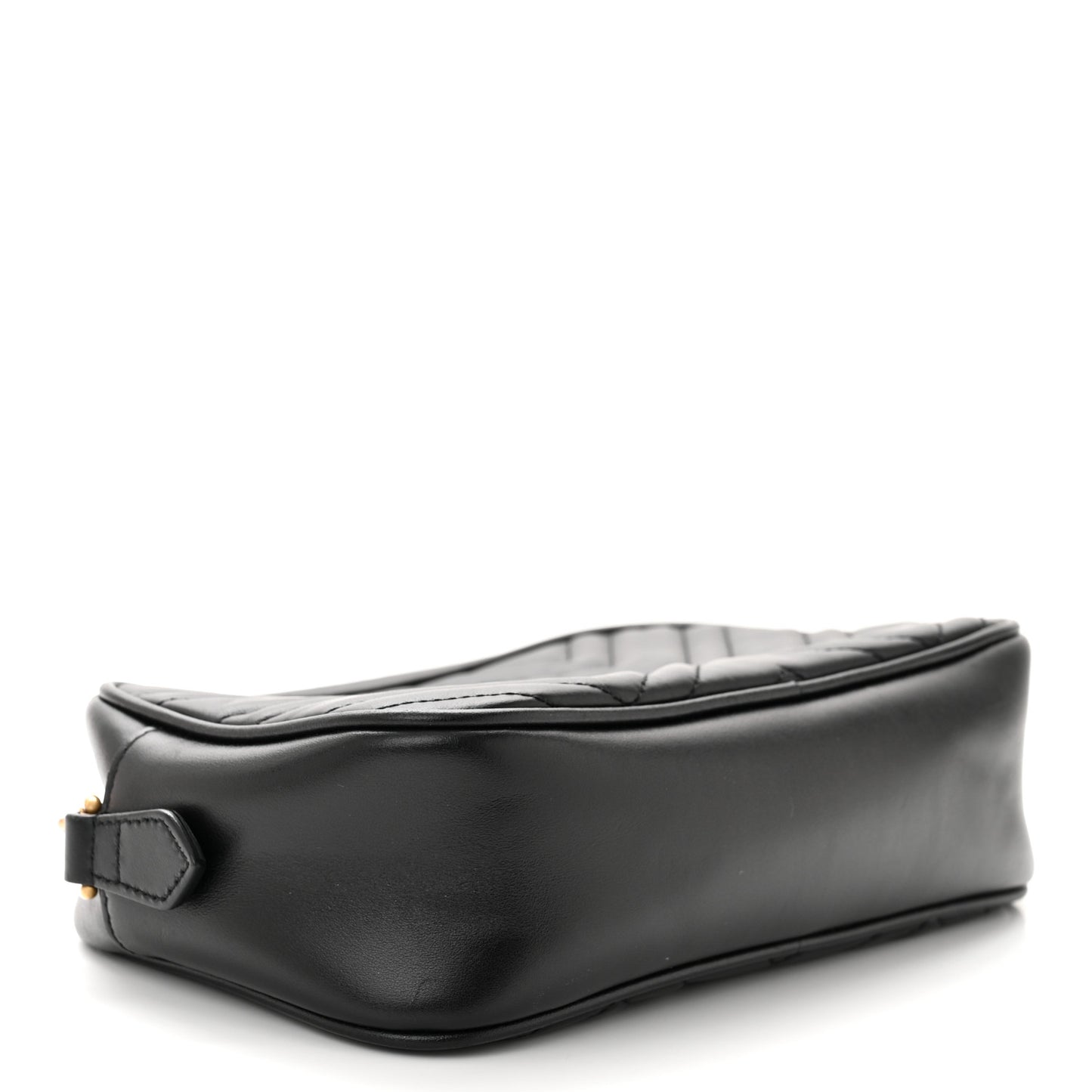 Calfskin Matelasse Small GG Marmont Chain Shoulder Bag Black