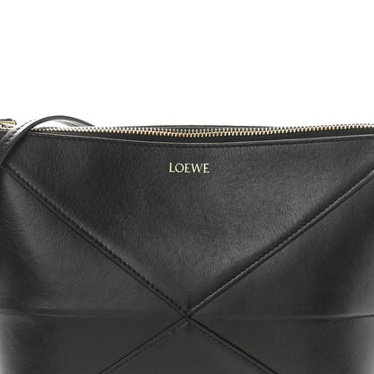Loewe Shiny Calfskin Puzzle Fold Pouch Black 7 of 9