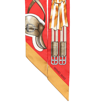 Hermes Silk Jumping Twilly Rouge Vif Caramel 2 of 4