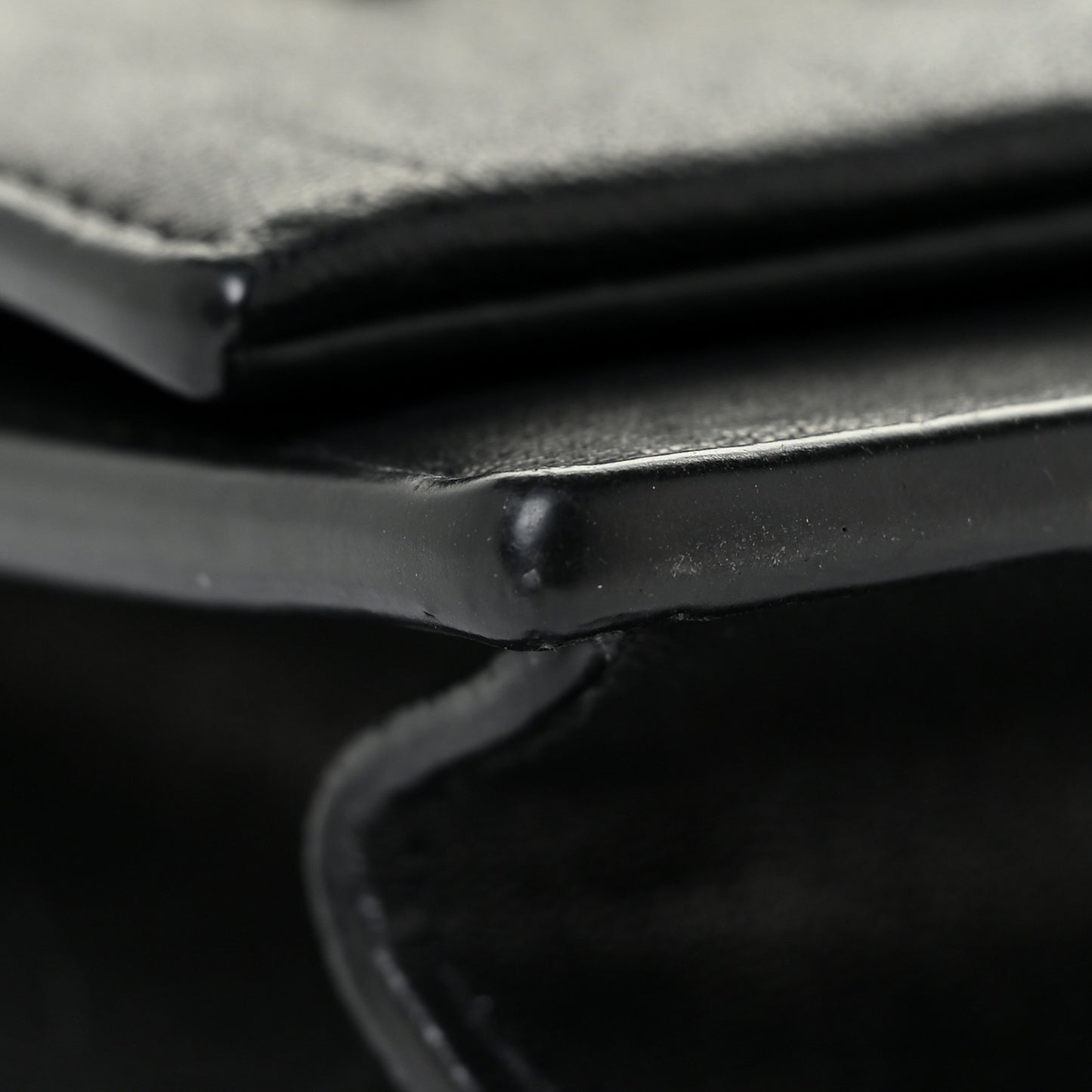 Smooth Calfskin Classic Monogram Kate Heart Tassel Heart Chain Wallet Black