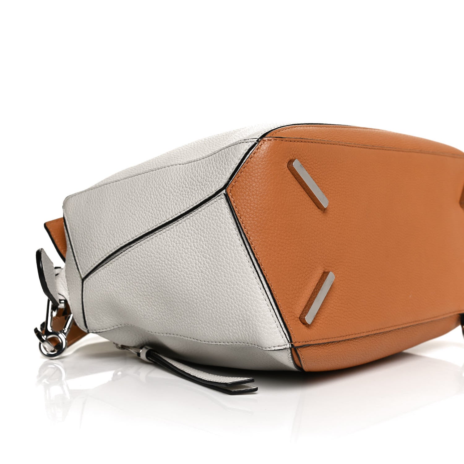 Loewe Calfskin Medium Puzzle Bag Tan Soft White 9 of 15