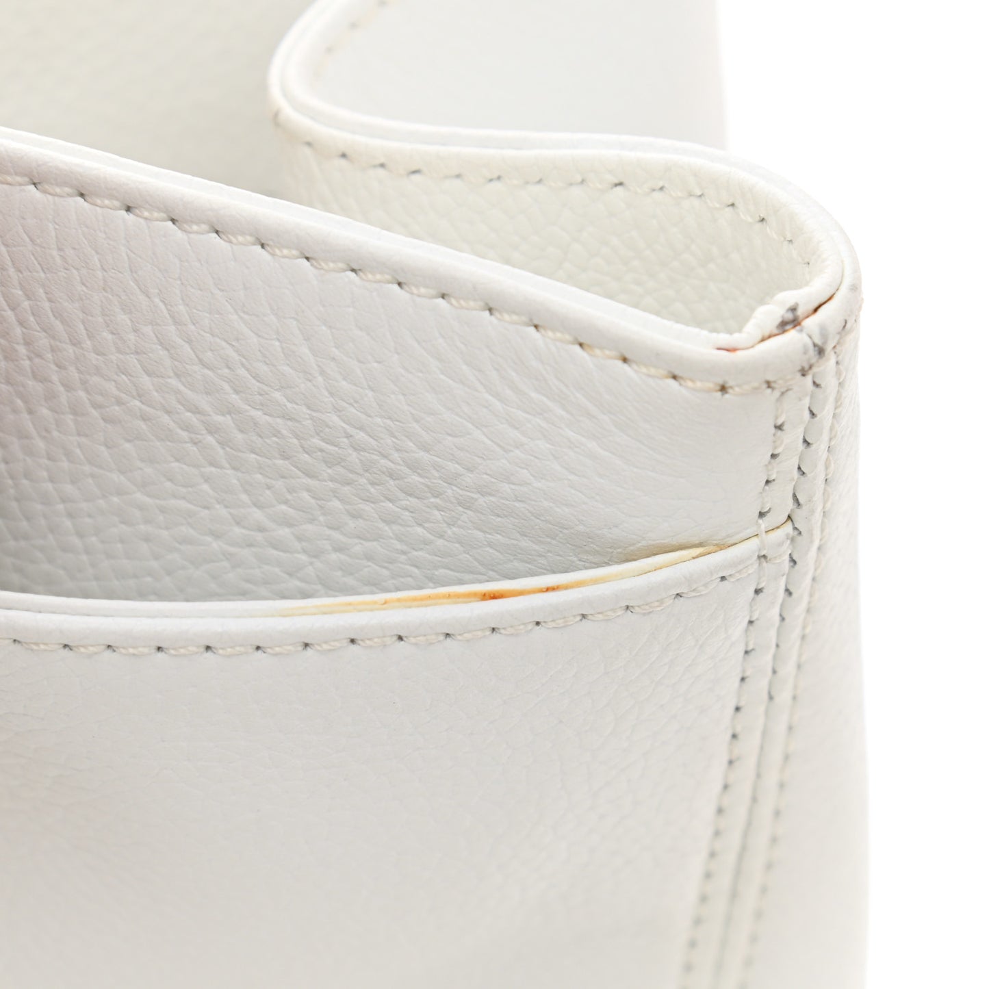 Calfskin Cerf Executive Shopper Tote White