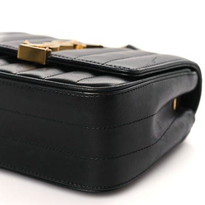 Saint Laurent Lambskin Matelasse Monogram Small Vicky Chain Bag Black 9 of 9